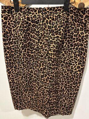 J.CREW Leopard Print Pencil Skirt - Animal Print - Size 8 - EUC